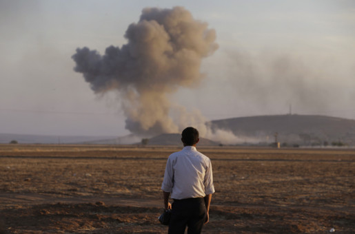 Воздушные удары по городу Кобани
