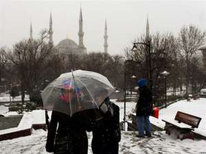Первый снег в Турции