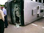 В Турции перевернулся автобус