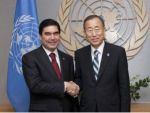  Президент Туркменистана встретился с Генеральным секретарем ООН Пан Ги Муном